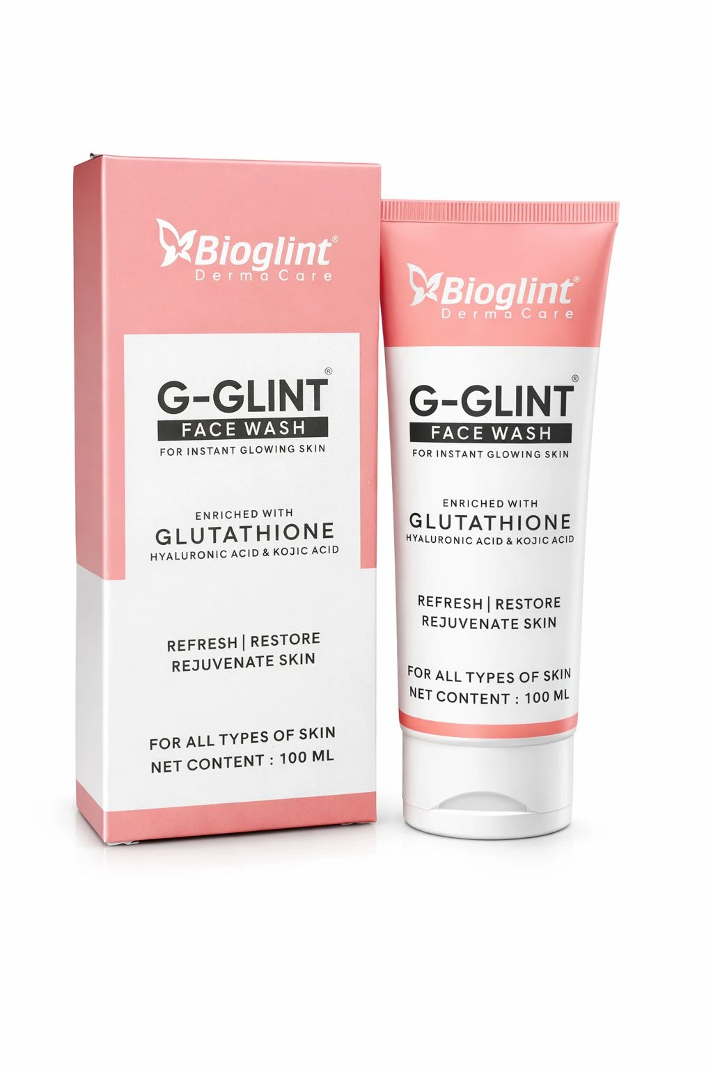 Bioglint G-Glint Face Wash enriched with Glutathione, Hyaluronic Acid and Kojic Acid