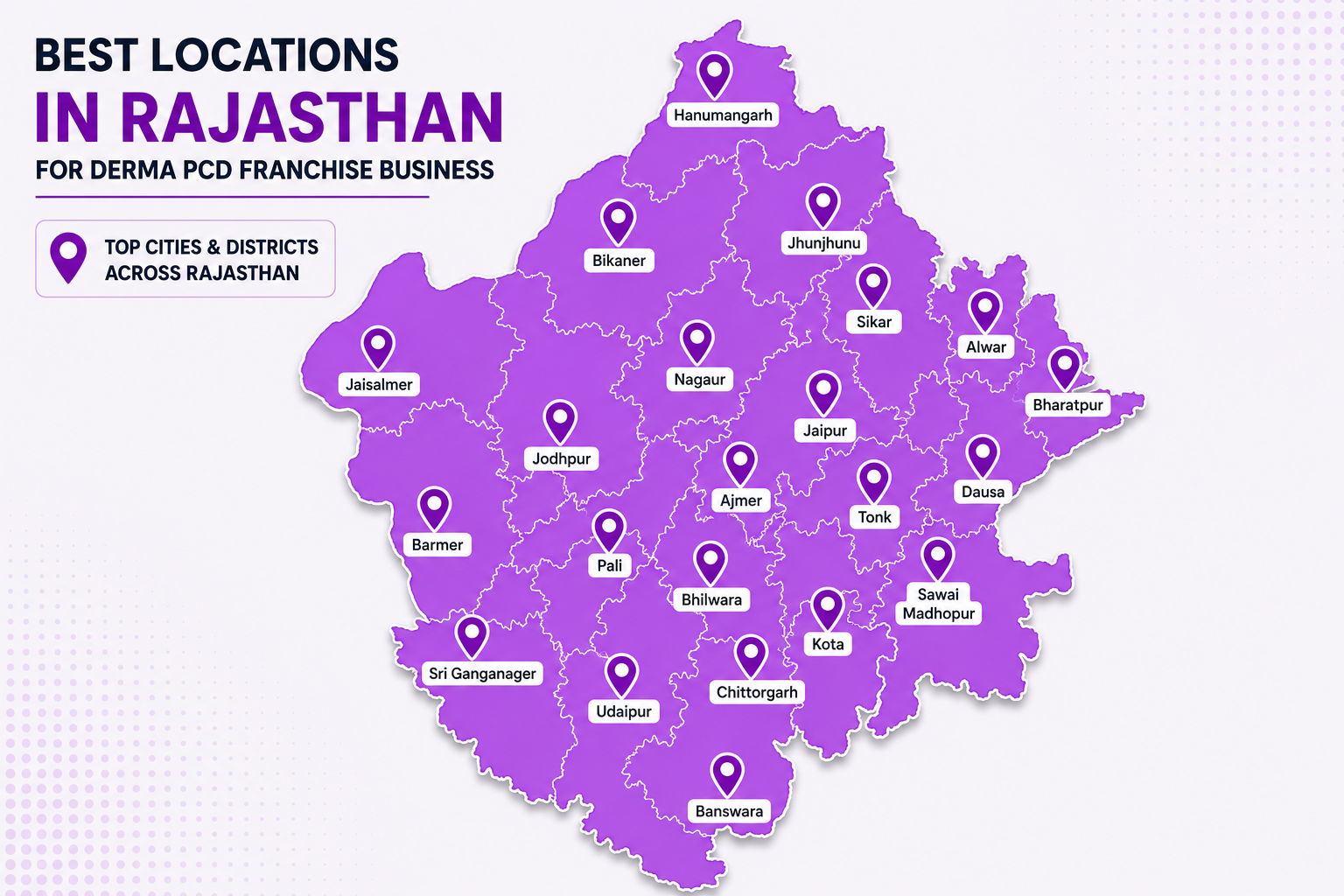 Best Locations in Rajasthan for Derma PCD Franchise Business