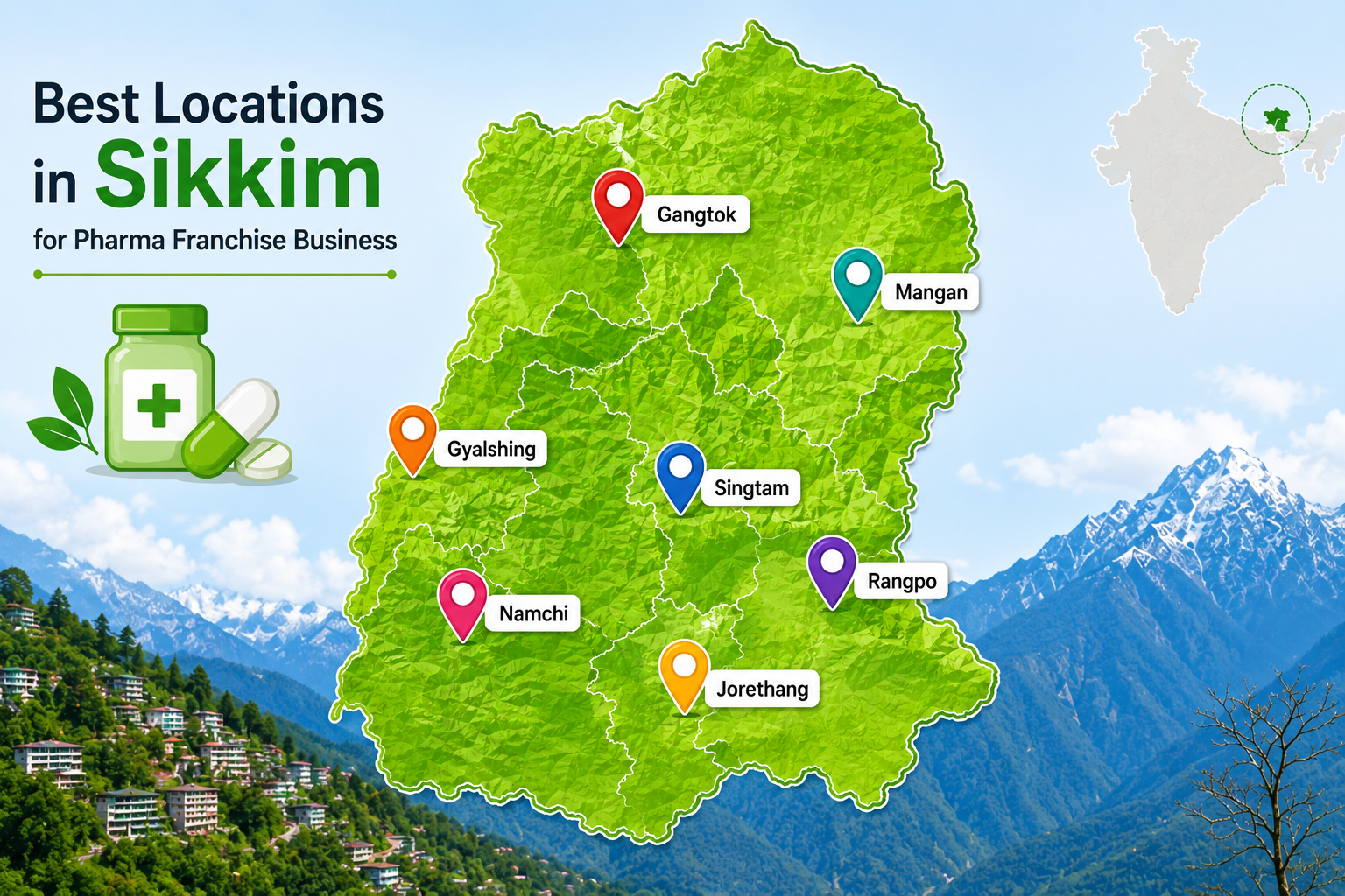 Best Locations in Sikkim for Pharma Franchise Business