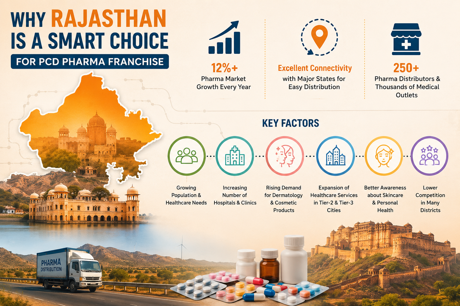 Why Rajasthan is a Smart Choice for PCD Pharma Franchsie