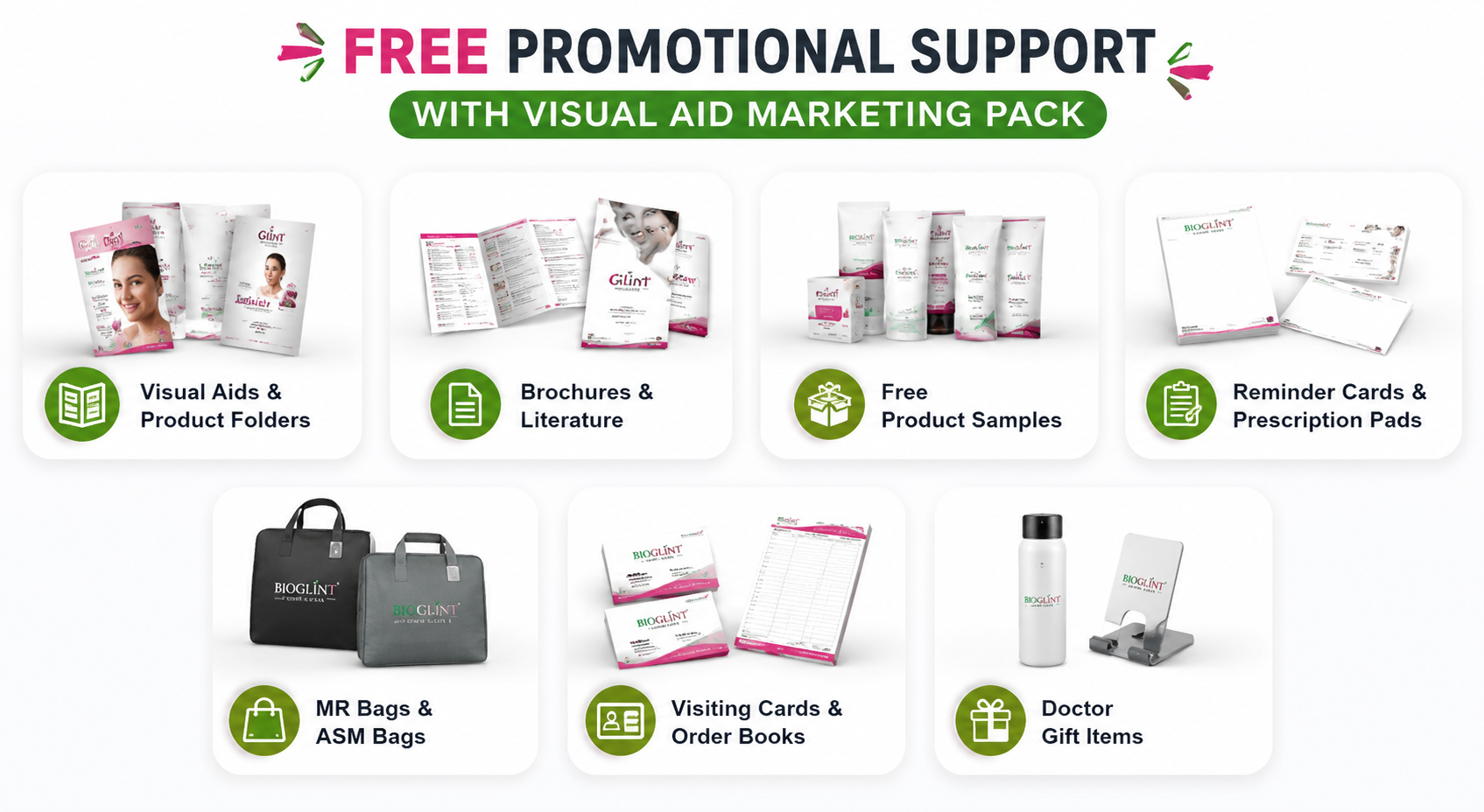 Free Promotional Support with Visual Aid Marketing Pack