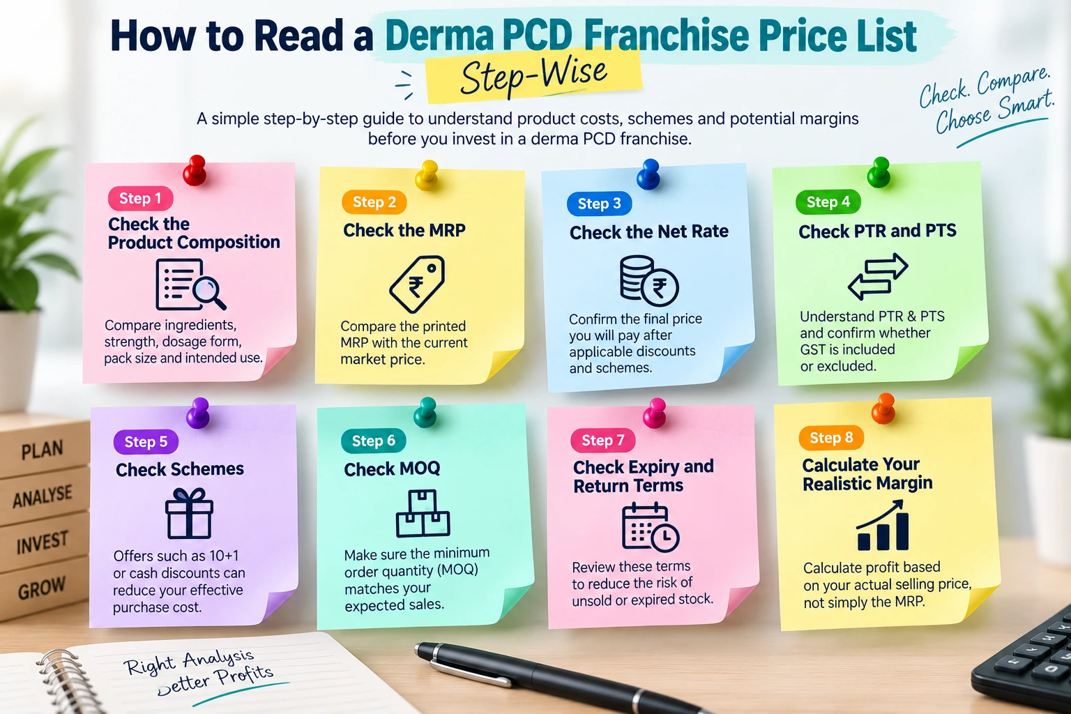 How to Read a Derma PCD Franchise Price List Step-Wise